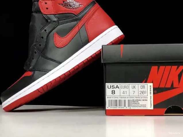 Cheap TBkick 555088-001 Banned OG Retro Jordan 1 Air High 0515